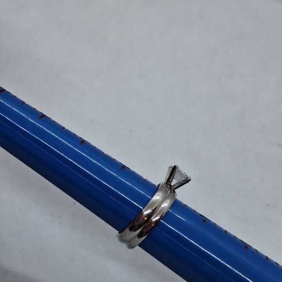 Stainless Steel Round Cz Ring Size 9 Silvertone Wedding‎ Engagement Marriage - Picture 7 of 9